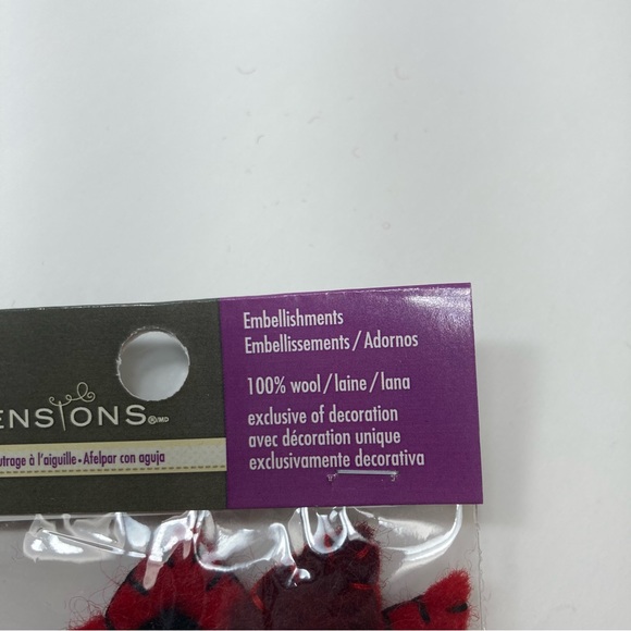 Red Cardinal Birds 100% Wool Felt 10 (2) Packs Embellishments Needle Felting - Picture 12 of 15